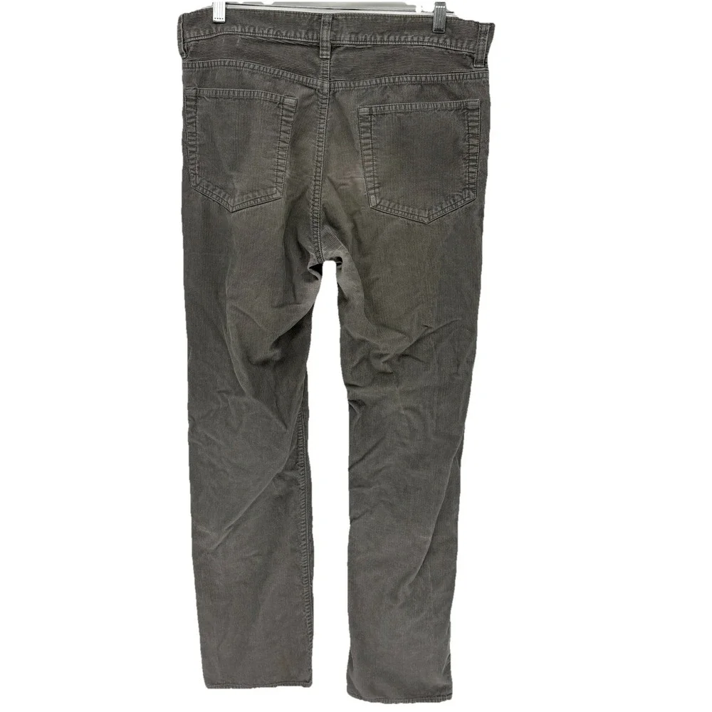 J.CREW Vintage Slim Straight Gray Corduroy Pants Distressed Grunge Men32X34